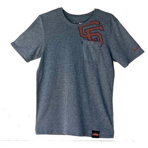 The Nike Tee Shirt & San Francisco Giants Genuine Merchandise Shirt S Gray
